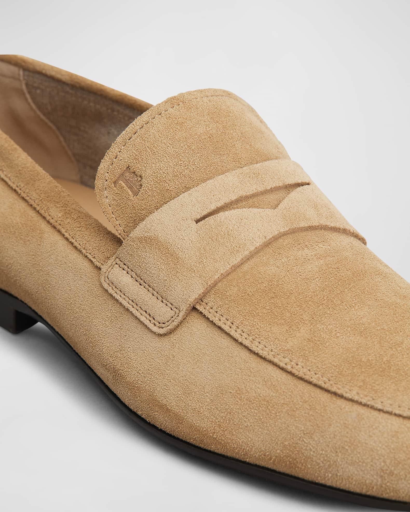 Men's Suede Penny Loafers Product Image
