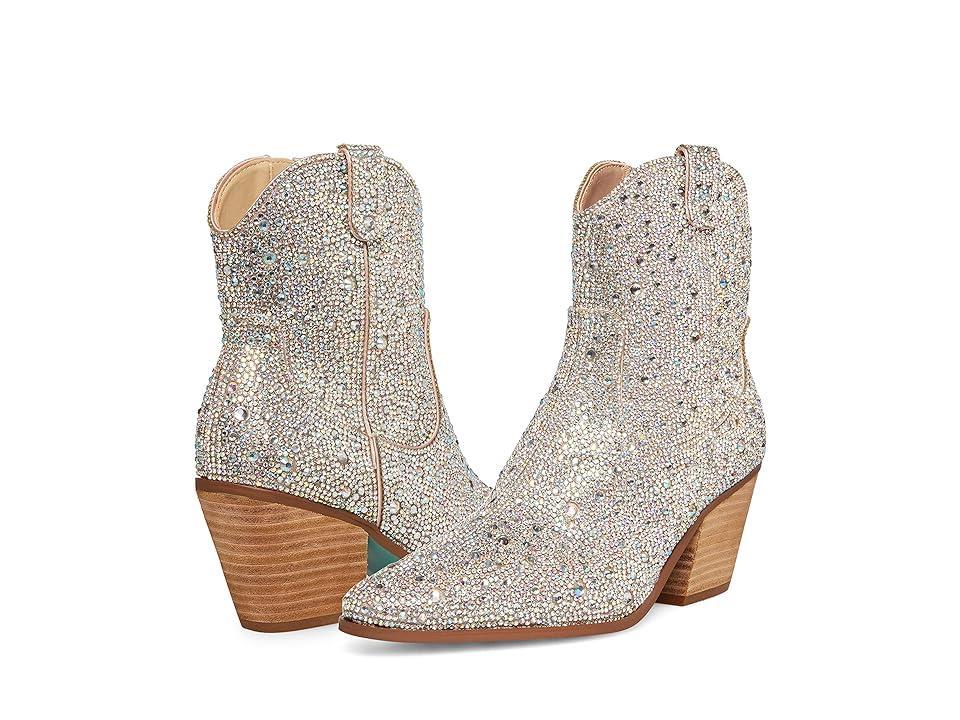 Blue by Betsey Johnson Diva Rhinestone Western Booties Product Image