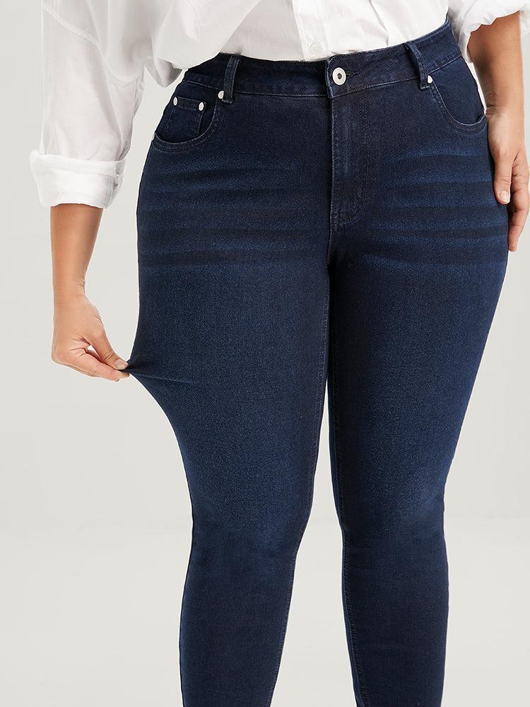 Skinny Very Stretchy High Rise Dark Wash Sculpt Waist Full Jeans Female Product Image