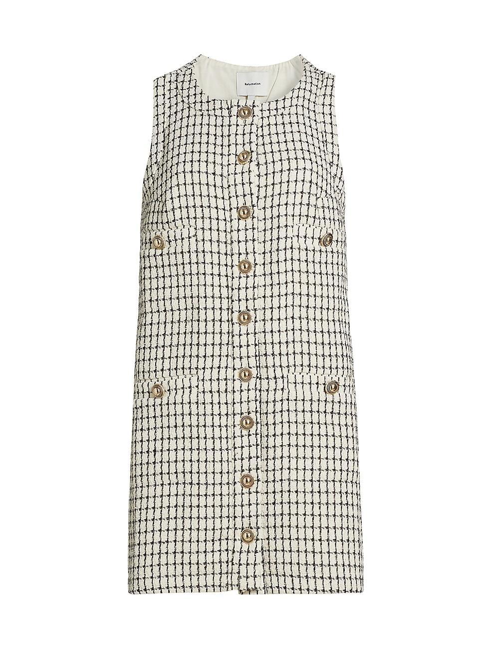 Womens Tropez Plaid Sleeveless Minidress Product Image