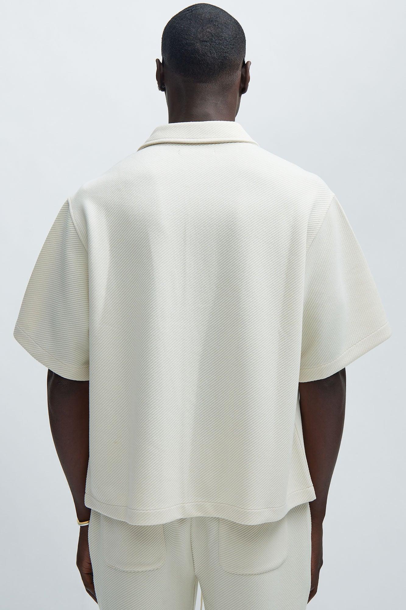 Kina Textured Shirt - Off White Product Image
