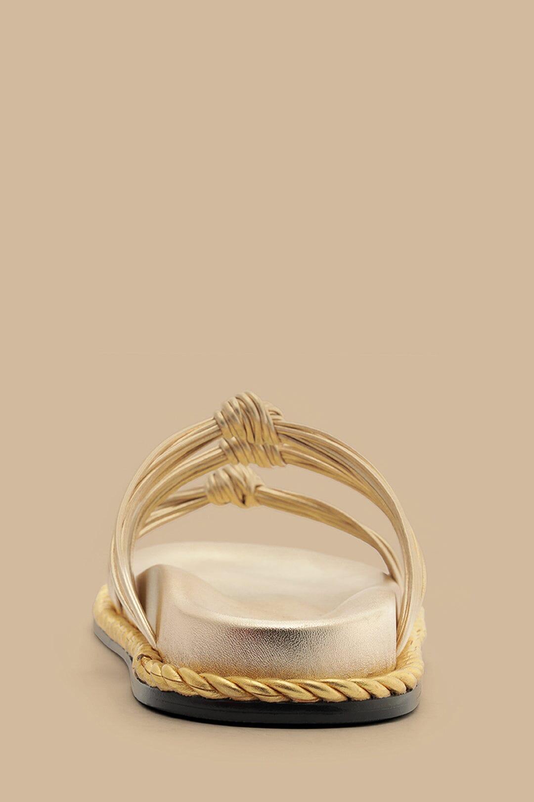 Gold Knot Slide Sandal Product Image