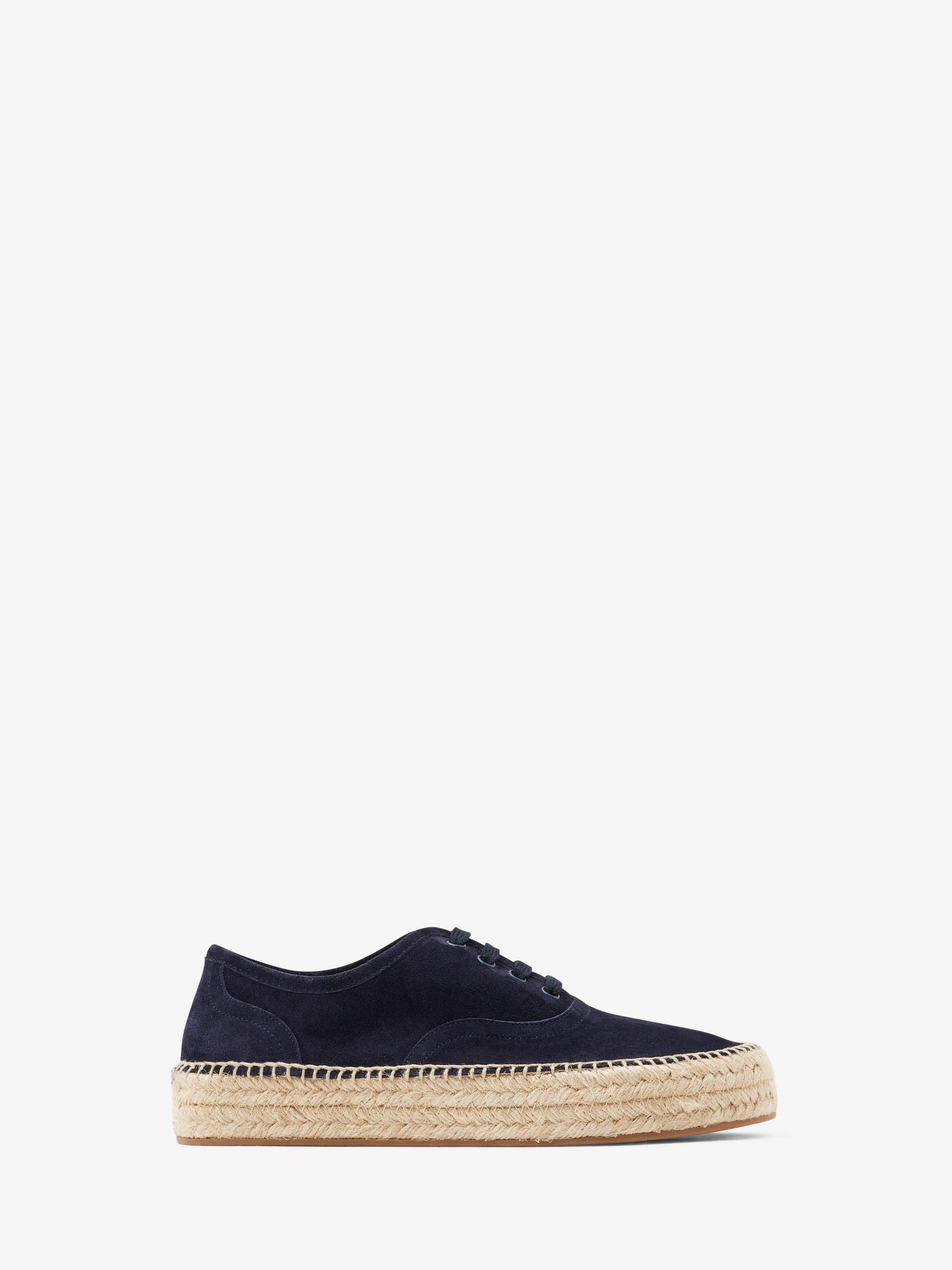 SUEDE LACE-FRONT PLATFORM ESPADRILLE Product Image