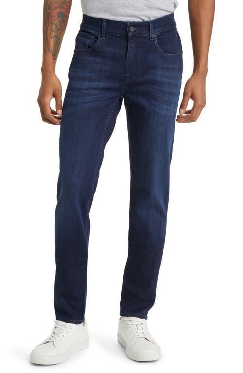 7 For All Mankind Luxe Performance Plus Slimmy Tapered Slim Fit Jeans in Mid Blue Product Image