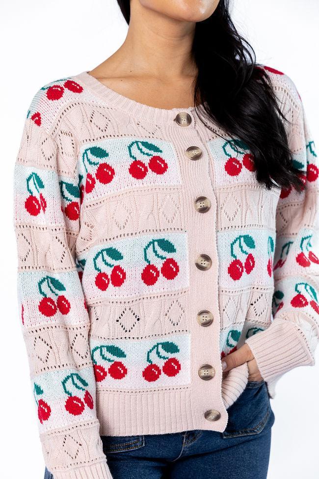 Cherry Happy Blush Cardigan SALE Product Image