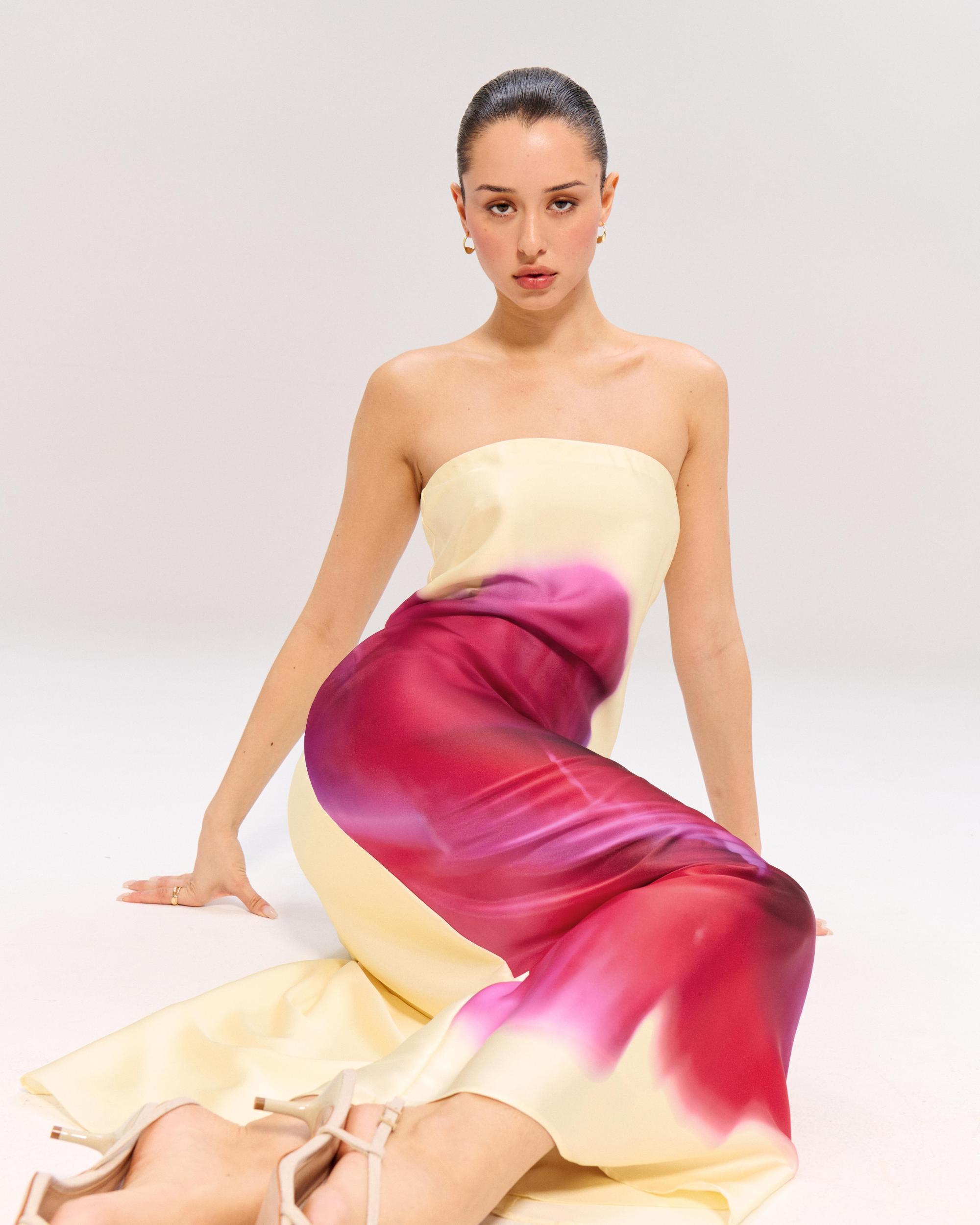 The A&F Julia Strapless Slip Maxi Dress Product Image