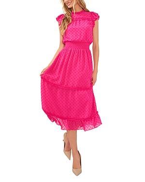 CeCe Sleeveless Clip Dot Dress (Rich ) Women's Clothing Product Image