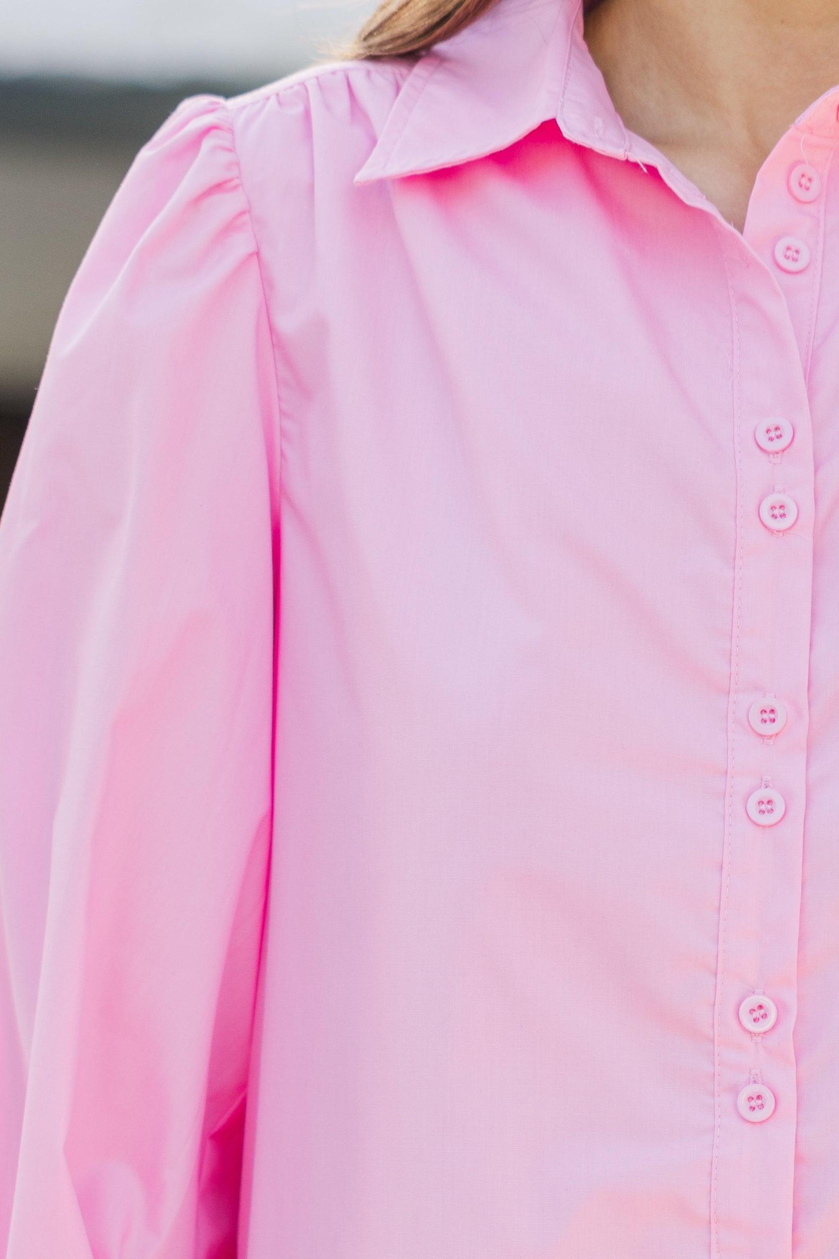 Feeling Serene Light Pink Shirt Dress Female Product Image