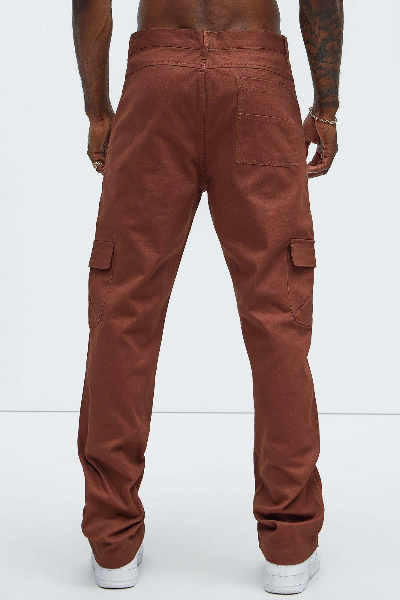 Camera Flash On Cargo Pants - Brown Product Image