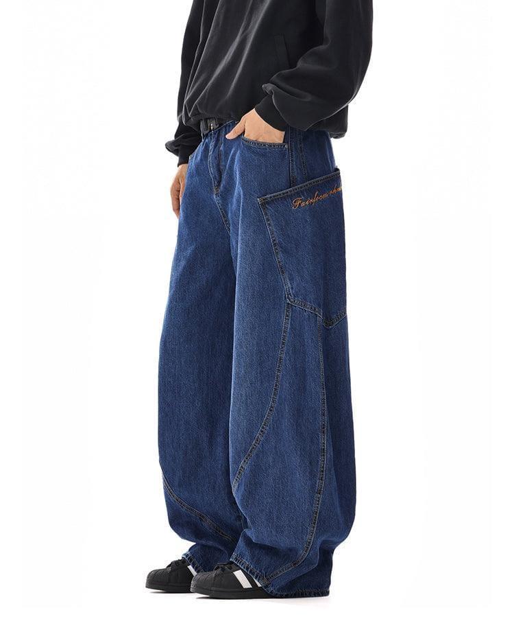 RT No. 12111 DARK BLUE WORKWEAR BAGGY JEANS Product Image