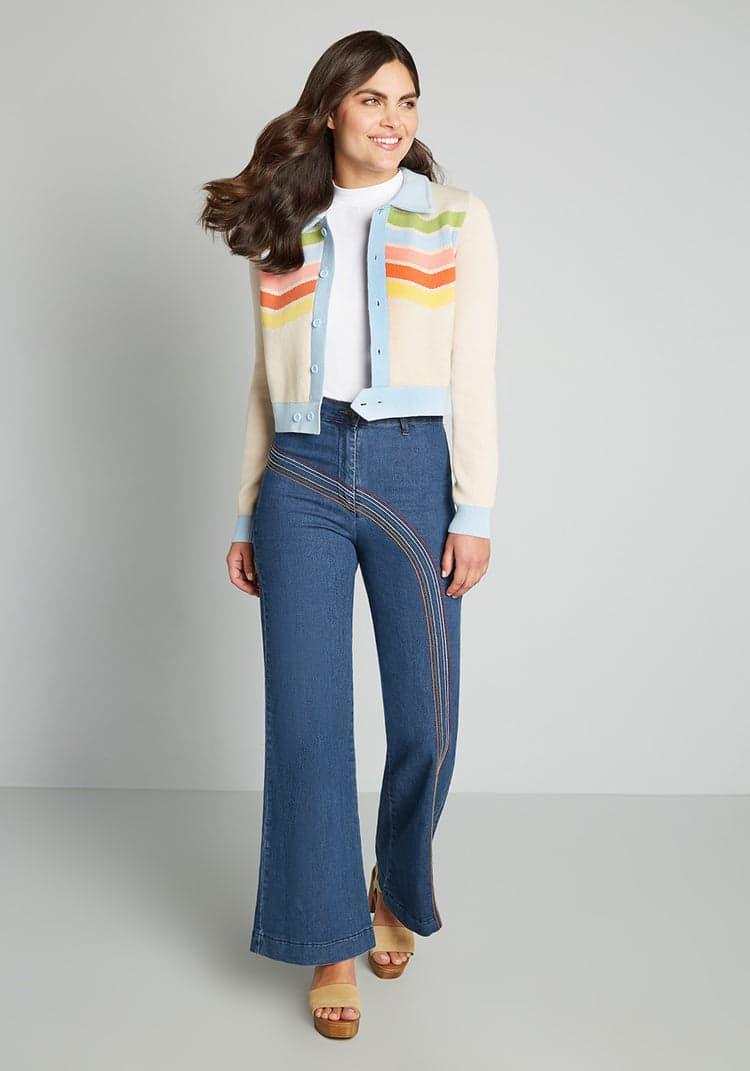 Rainbow With Me Wide-Leg Jeans Product Image