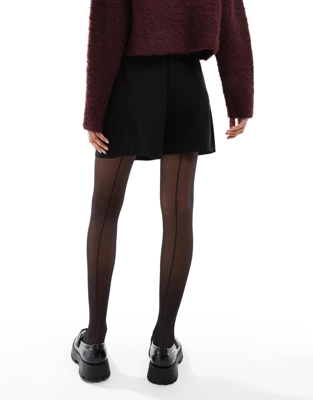 Vero Moda high waisted skort in black Product Image