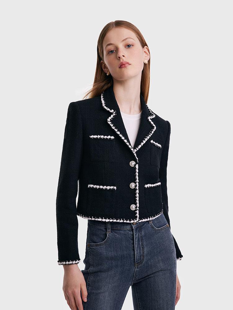 Tweed Knitted Short Jacket Product Image