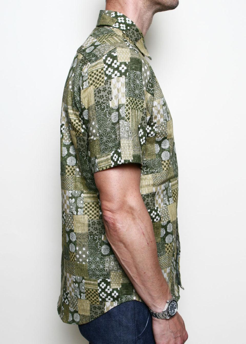 Oxford Shirt // Patchwork Green Product Image