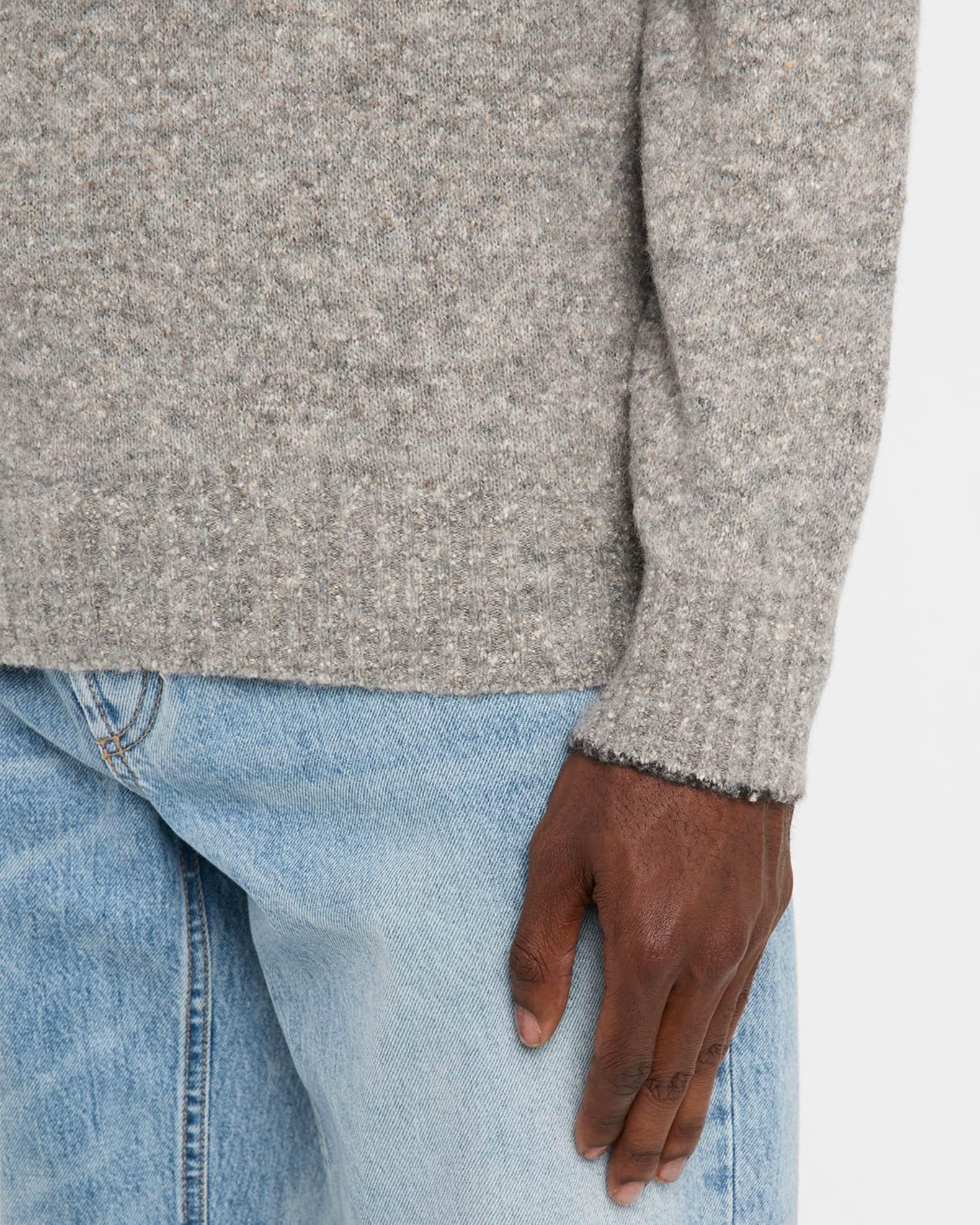 Men's Wool and Nylon Melange Polo Sweater Product Image