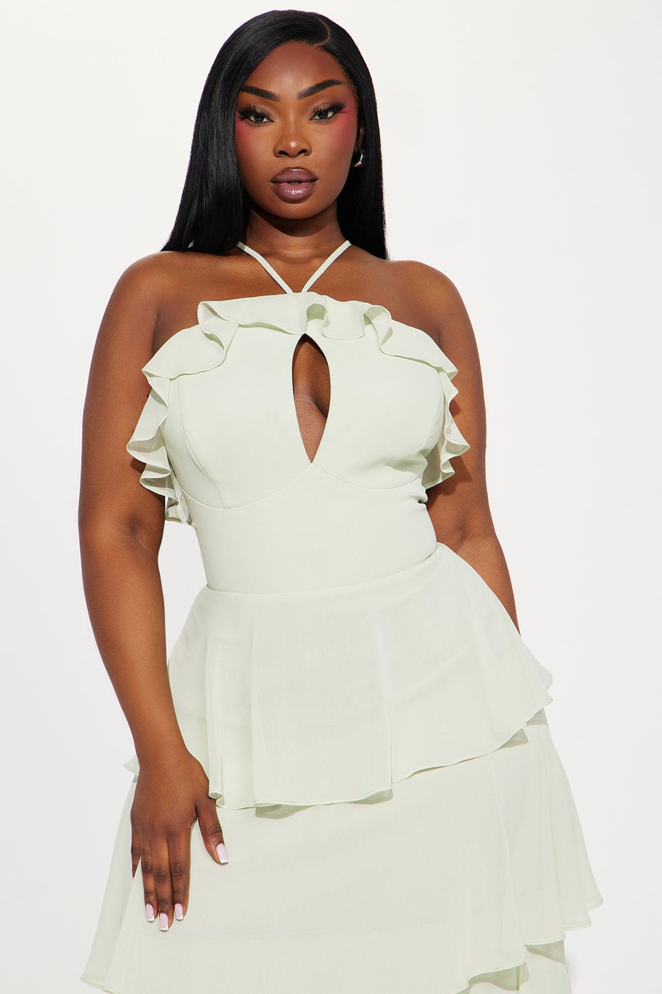 Tabitha Chiffon Maxi Dress - Sage Product Image