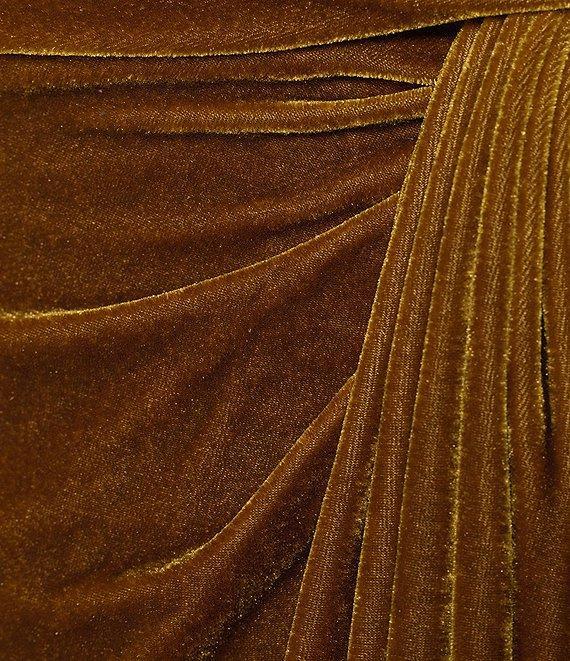 Muse by Marchesa Ayla One Shoulder Velvet Midi Slip Dress Product Image