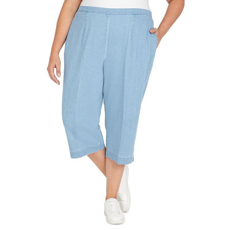 Women's Alfred Dunner Denim Capri Pants, Size: 14, White Product Image