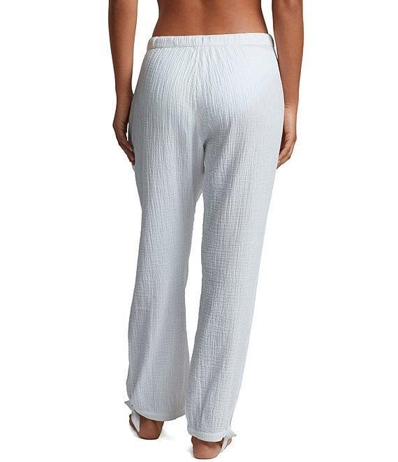 Lauren Ralph Lauren Bay Stripe Double Gauze Swim Cover-Up Ankle Tie Pant Product Image