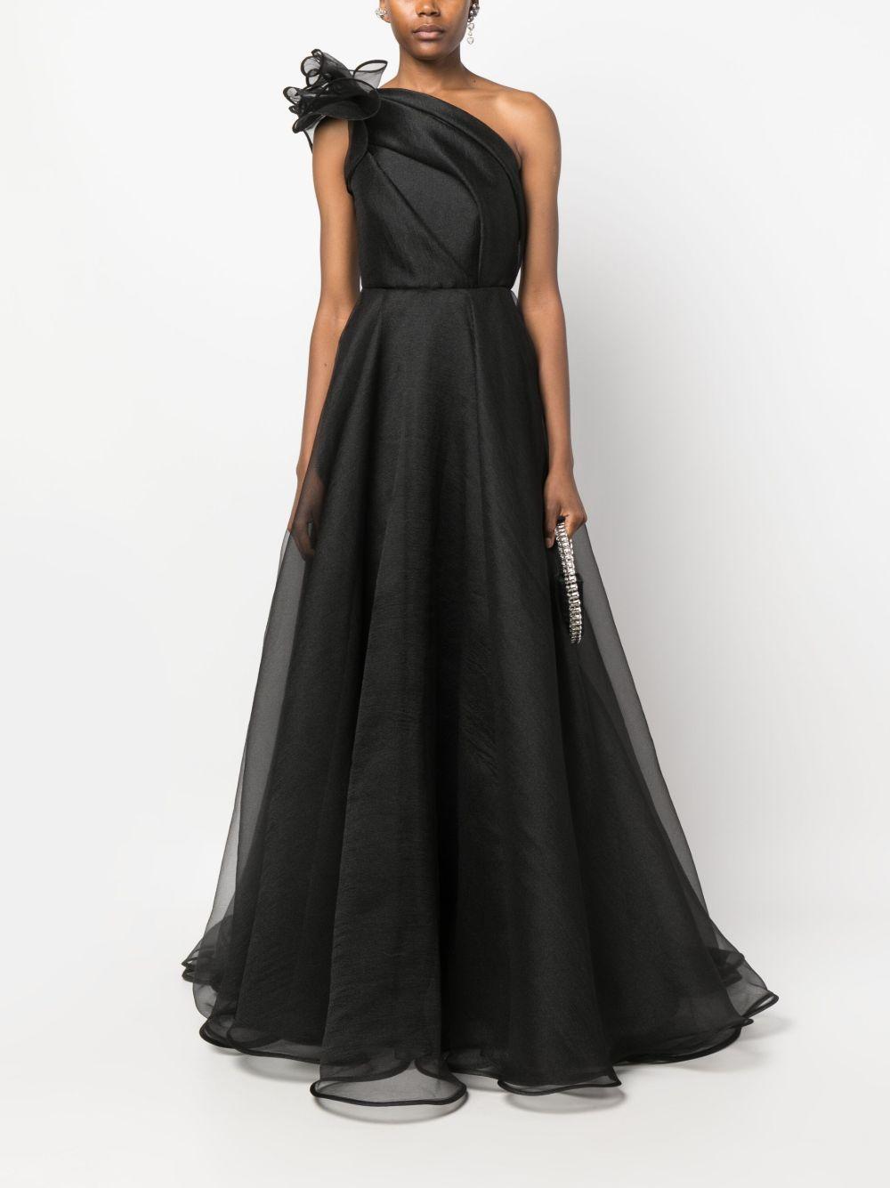 one-shoulder organza maxi dress Product Image