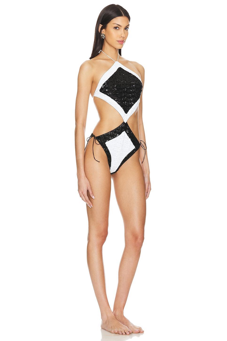 Paillettes Bicolor Diamond Maillot Product Image