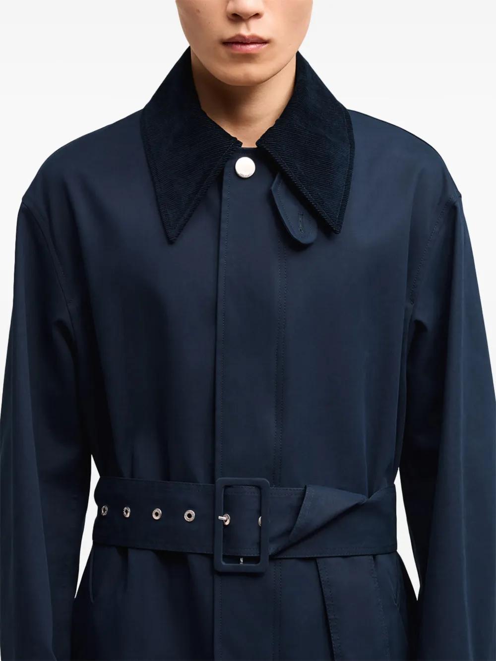 belted cotton trench coat Product Image