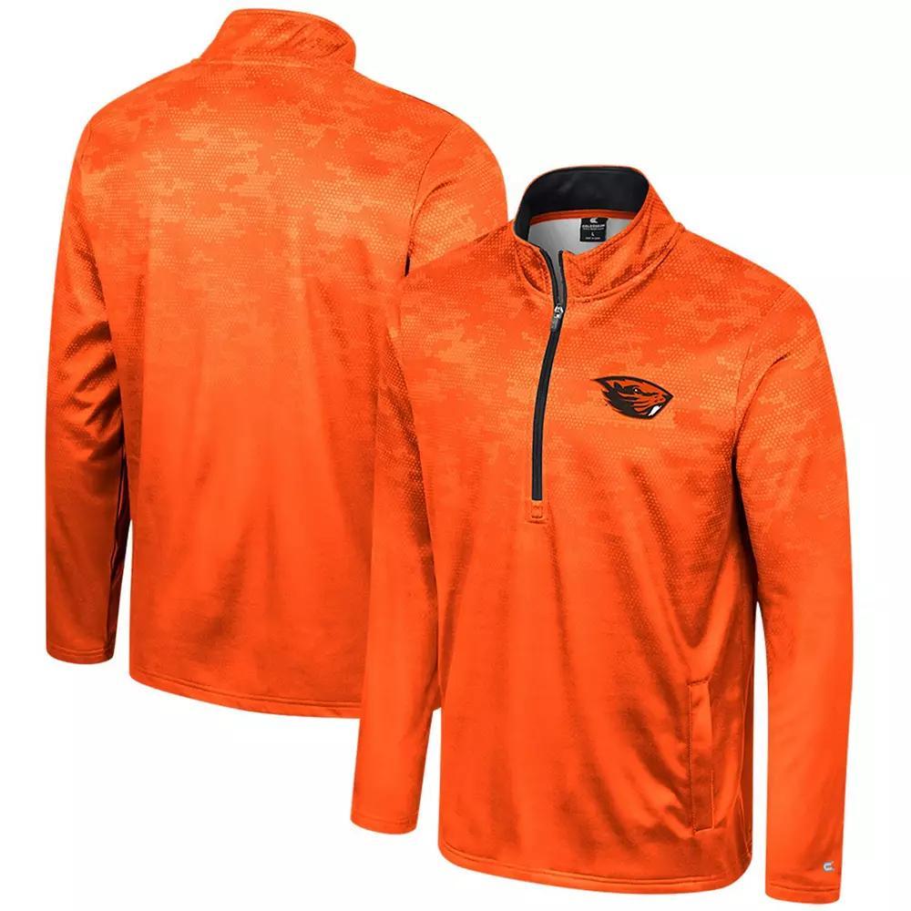 Men's Colosseum  Orange Oregon State Beavers The Machine Half-Zip Jacket, Size: Large Product Image