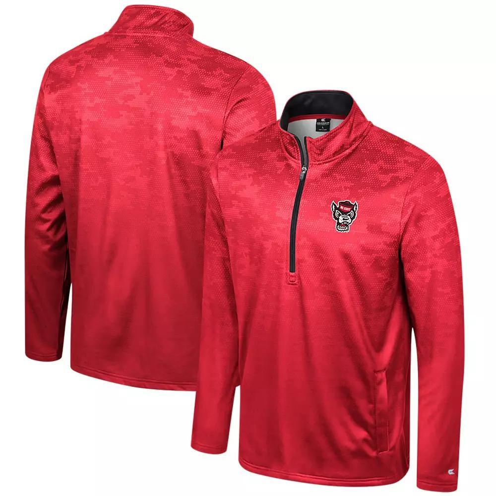 Men's Colosseum  Red NC State Wolfpack The Machine Half-Zip Jacket, Size: Medium, Nst Red Product Image