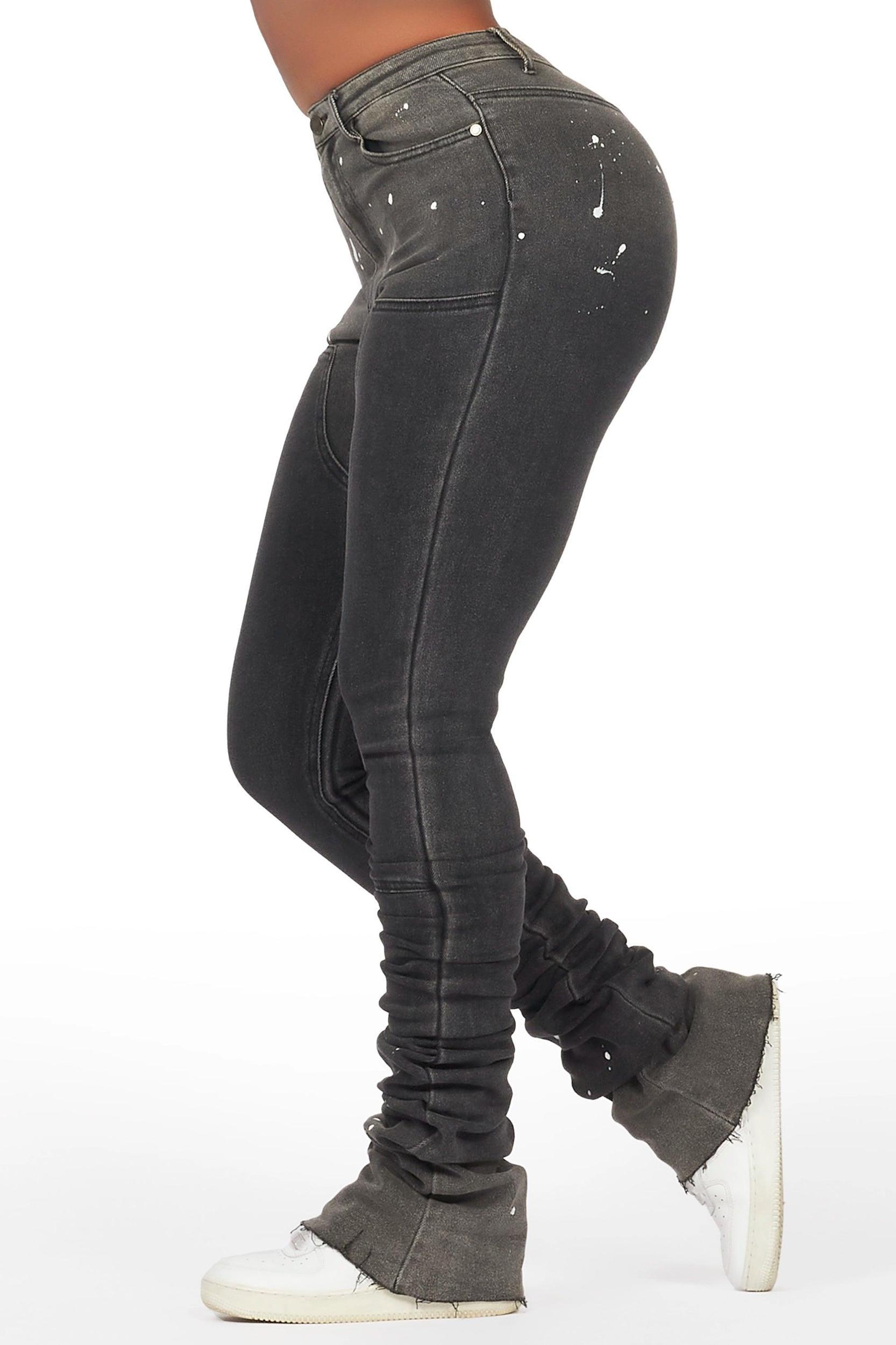 Dajsha Black Super Stacked Jean Female Product Image