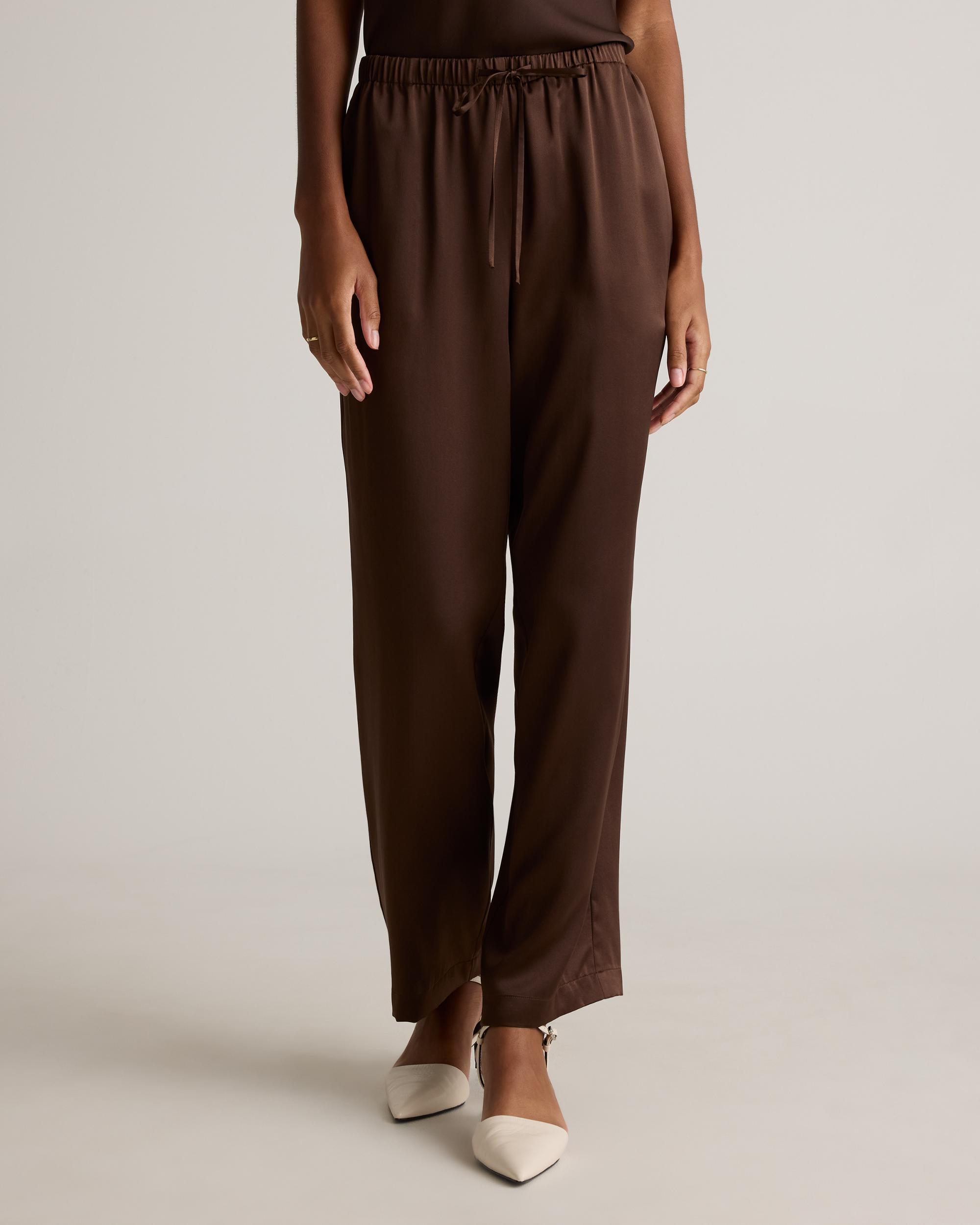 Quince | Women's Drawstring Wide Leg Pants Silk Product Image