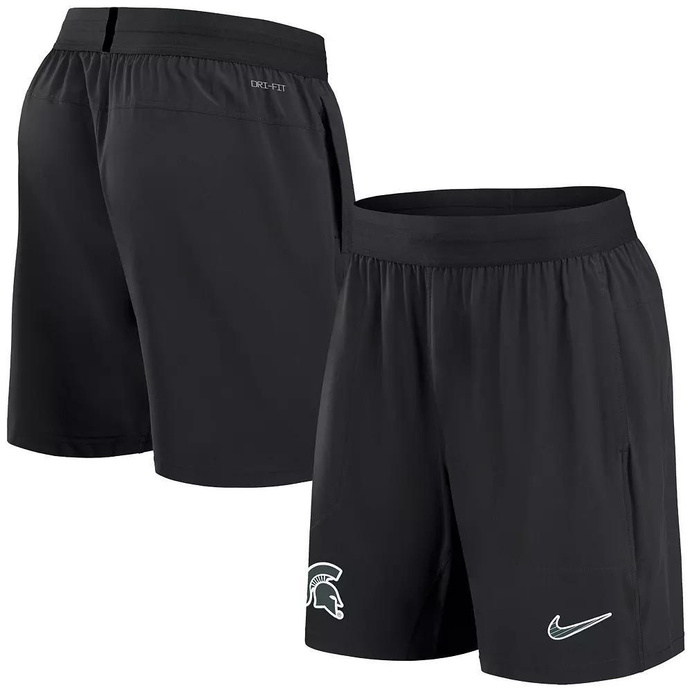 Men's Nike Black Michigan State Spartans 2024 Sideline Performance Shorts, Size: 2XL Product Image