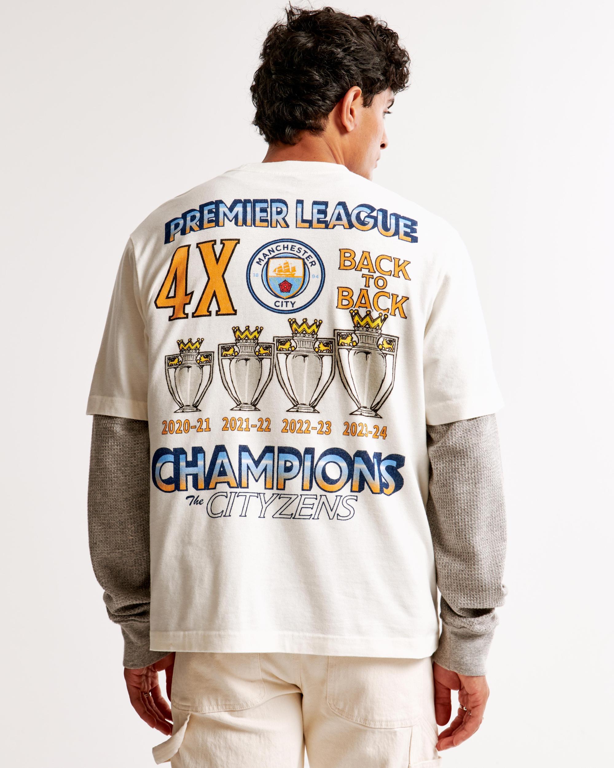 Manchester City FC Vintage-Inspired Graphic Tee Product Image