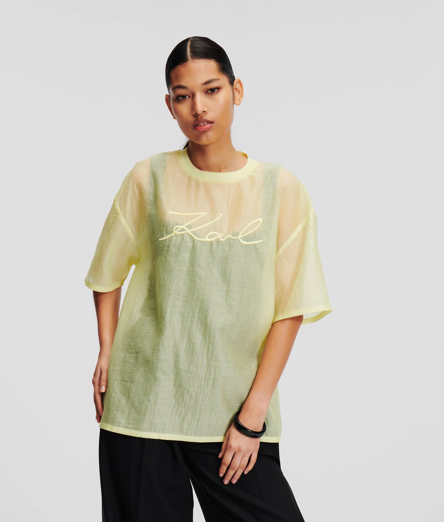 KARL SIGNATURE ORGANZA T-SHIRT Product Image