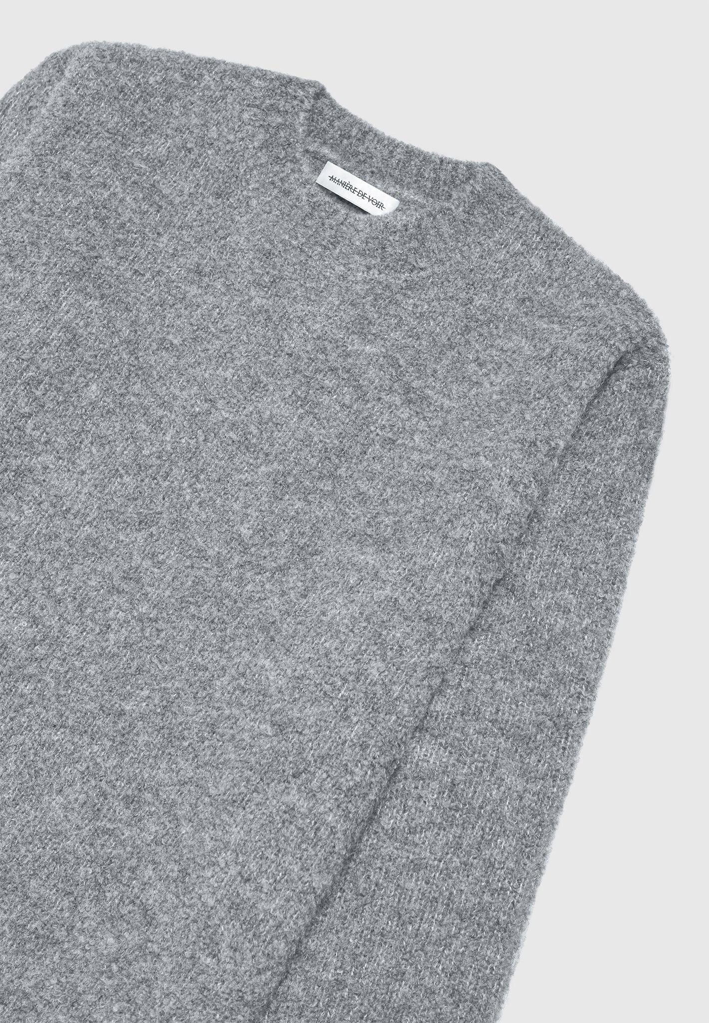 Boucle Knit Jumper - Grey Male Product Image