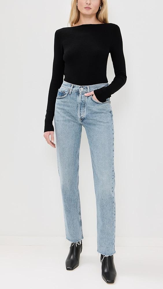 AGOLDE Lana Mid Rise Straight Jeans | Shopbop Product Image