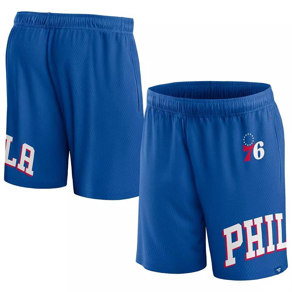 Men's Fanatics Branded Royal Philadelphia 76ers Free Throw Mesh Shorts, Size: Large, 76r Blue Product Image