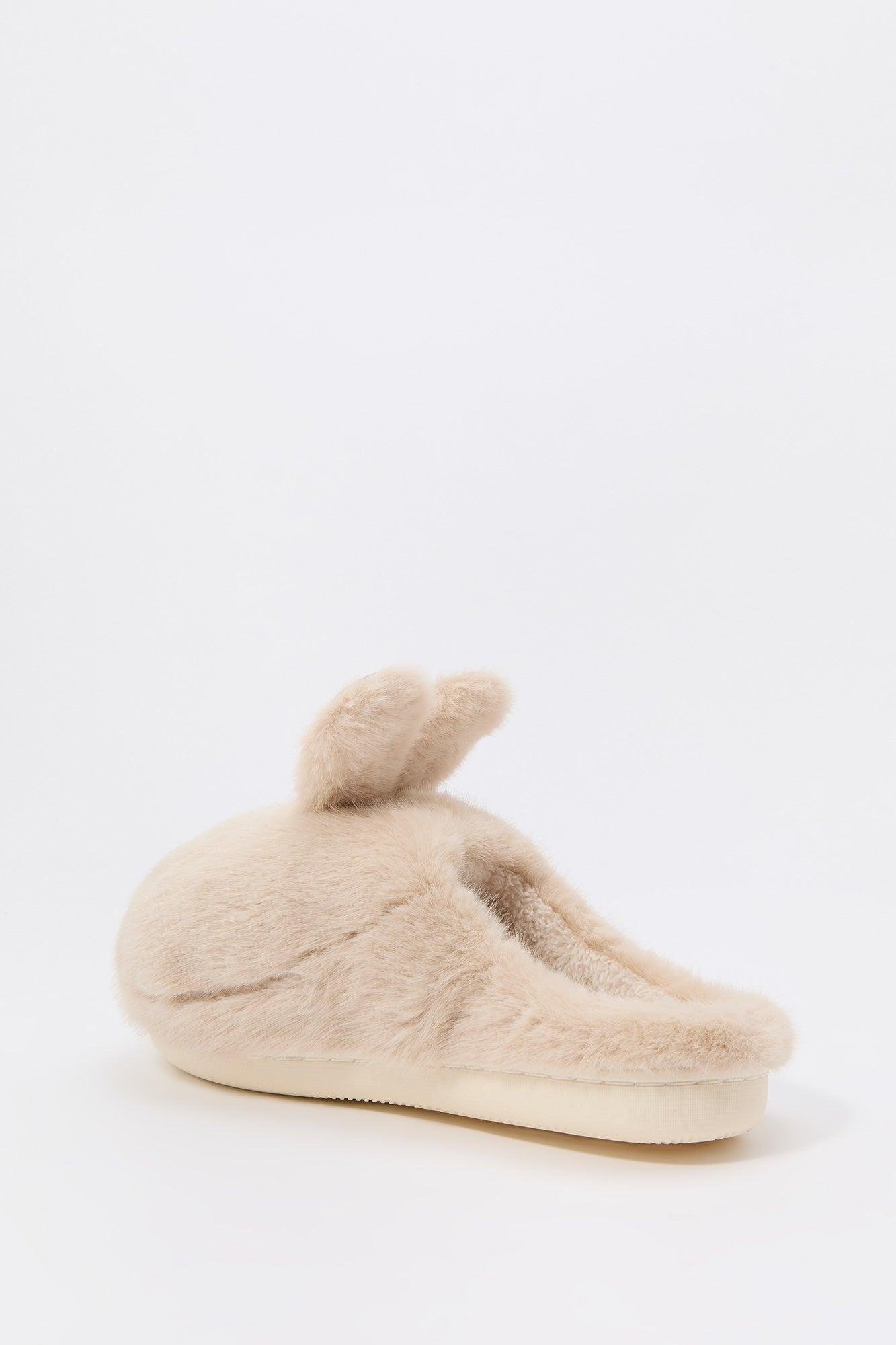 Faux Fur Bunny Slippers Female Product Image
