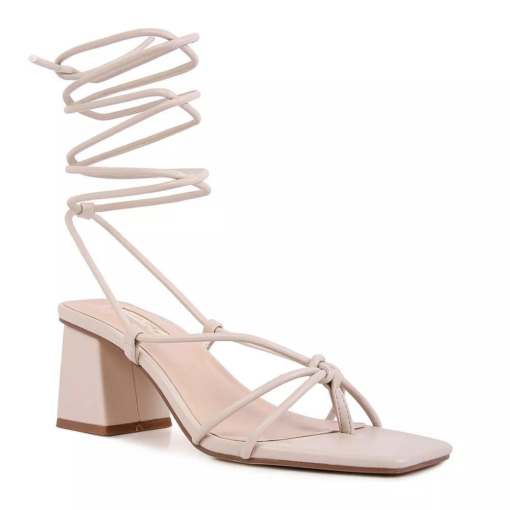 London Rag Spruce Women's Block Heel Sandals, Size: 10, Oyster Product Image