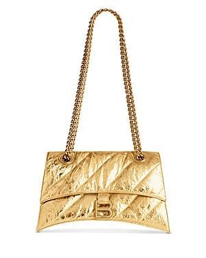 Womens Crush Small Chain Bag Metallized Quilted Product Image