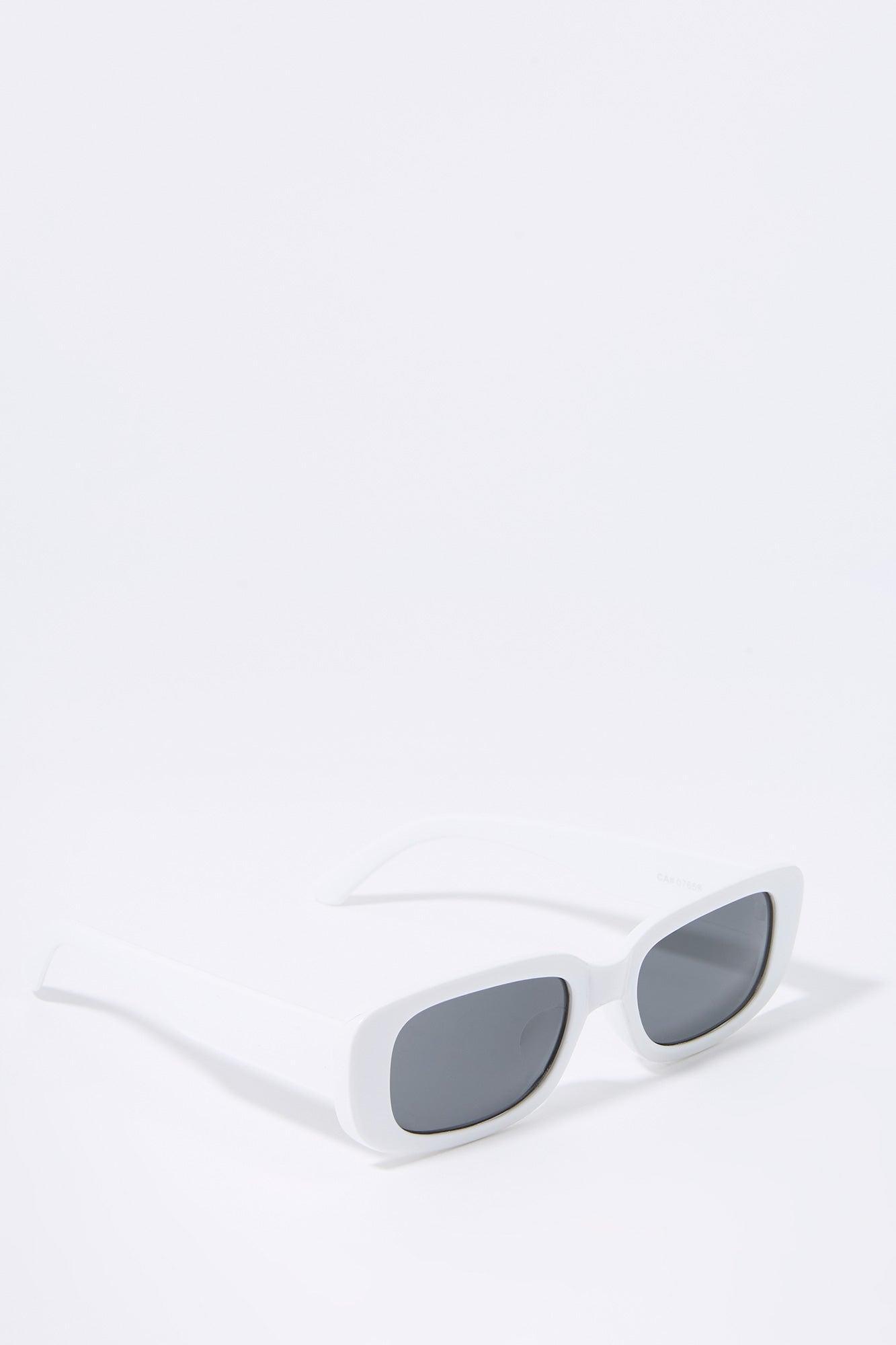 White Rectangle Sunglasses Female Product Image