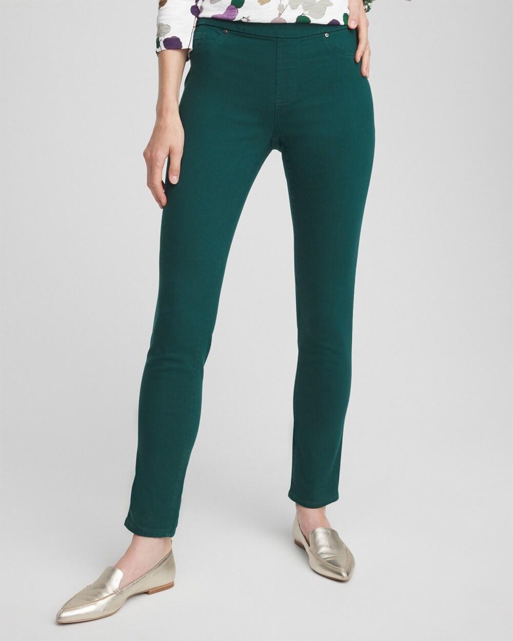 Denim Pull-On Ankle Jeggings Product Image