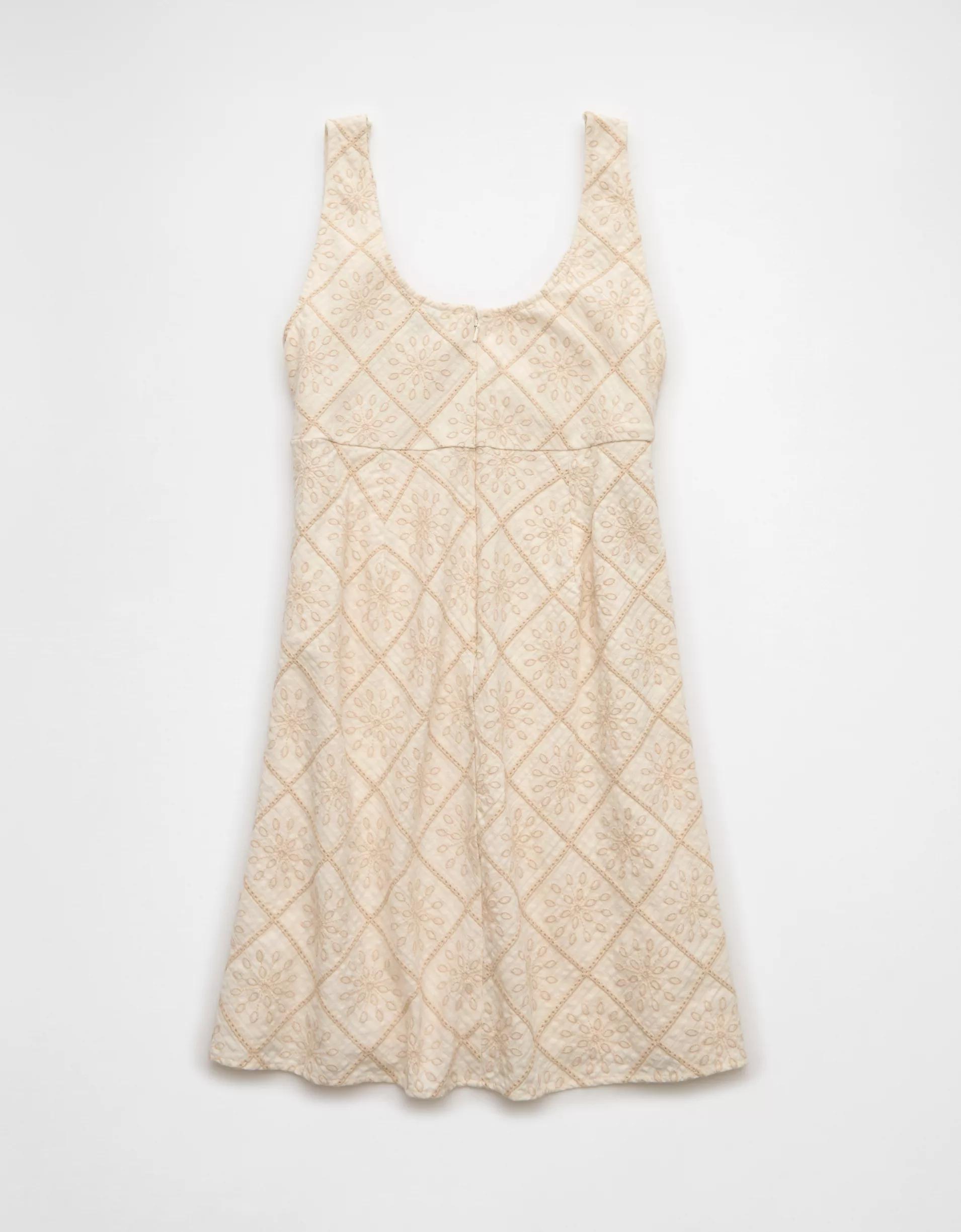 AE Tie Front Eyelet Mini Dress Product Image