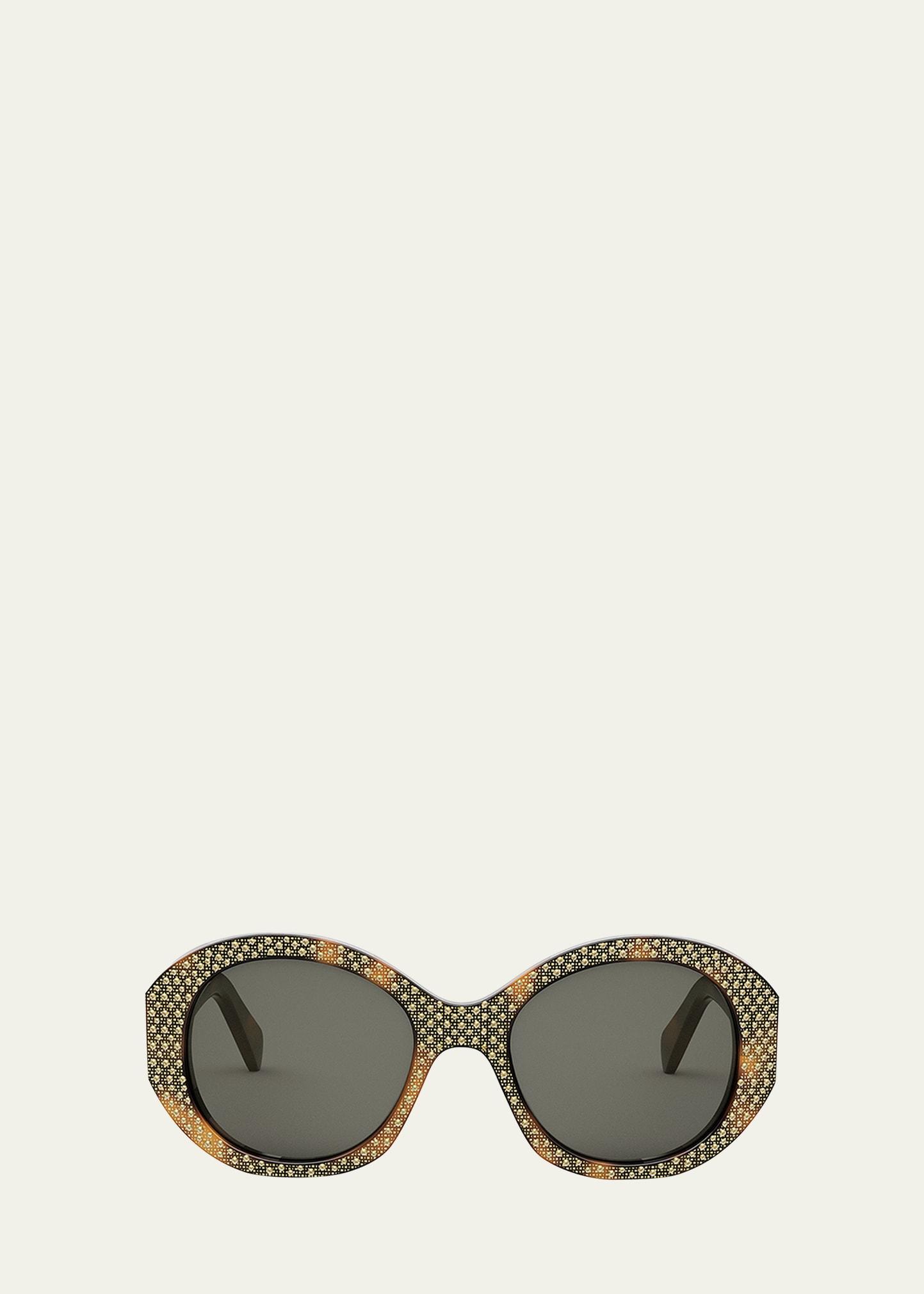 Womens 53MM Crystal-Embellished Round Sunglasses Product Image