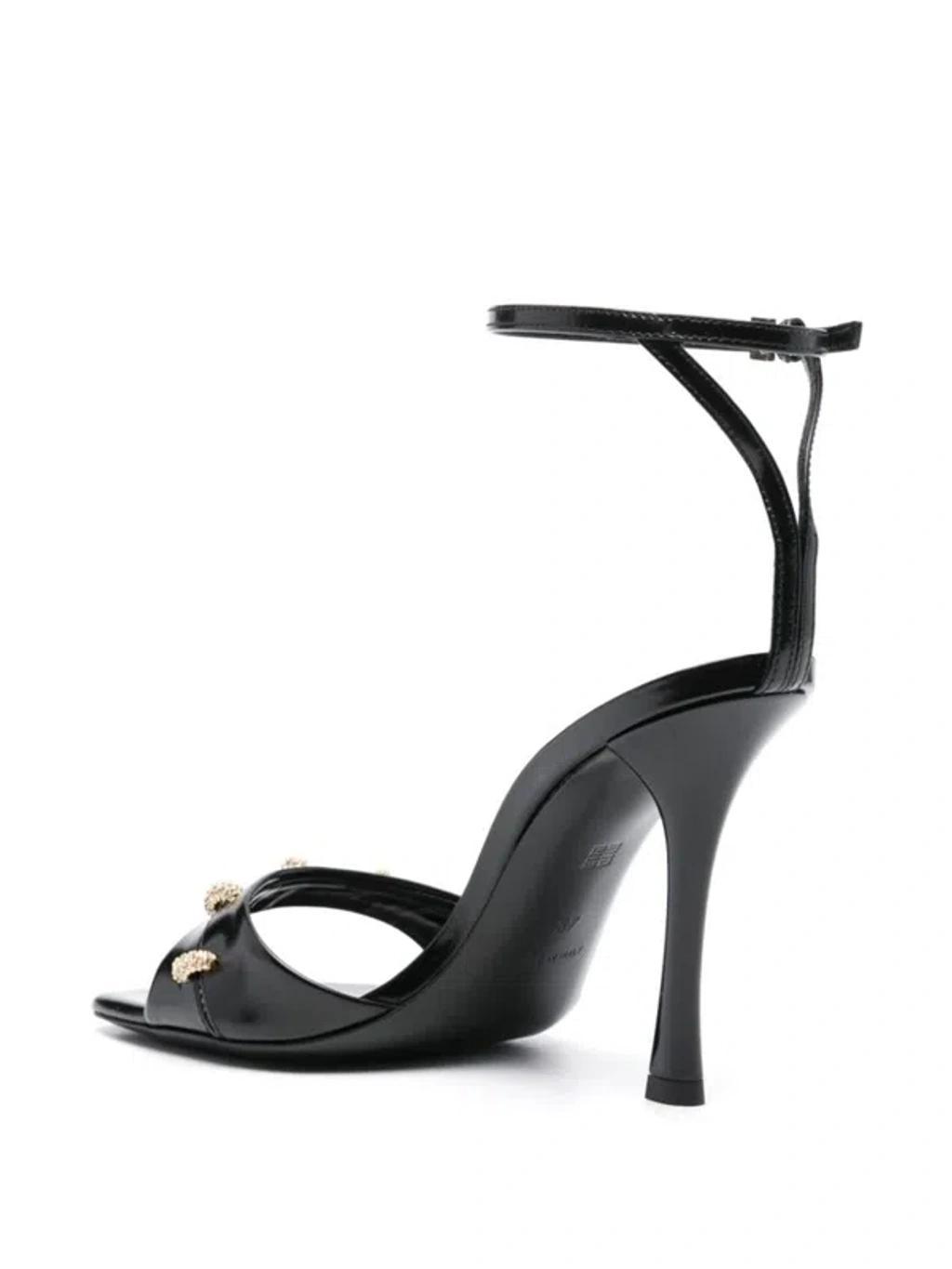 GIVENCHY 100mm Crystal-embellished Sandals In Black Product Image