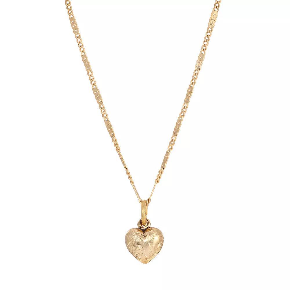 1928 Small Heart Necklace, Womens, Yellow Product Image