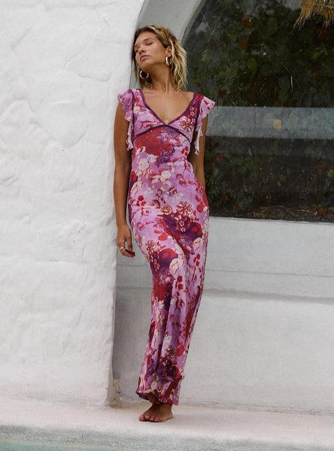Soleila Maxi Dress Purple Multi Product Image