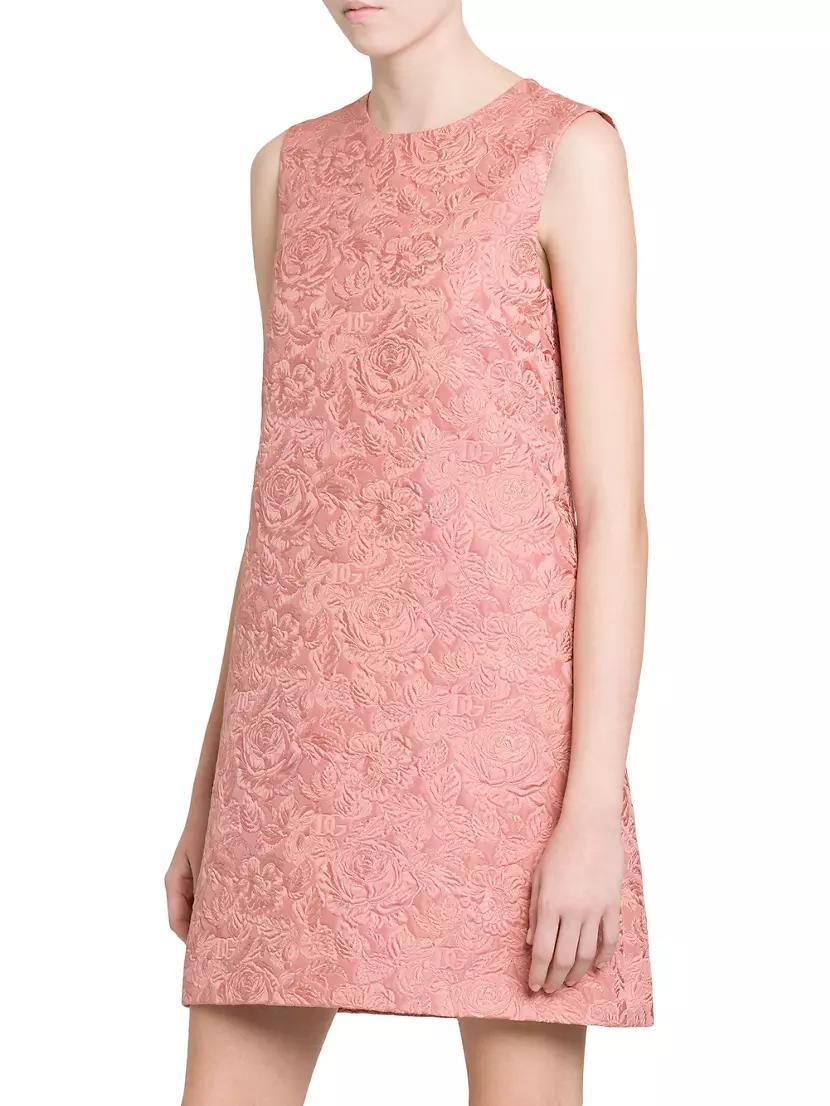 Floral Jacquard A-Line Minidress Product Image