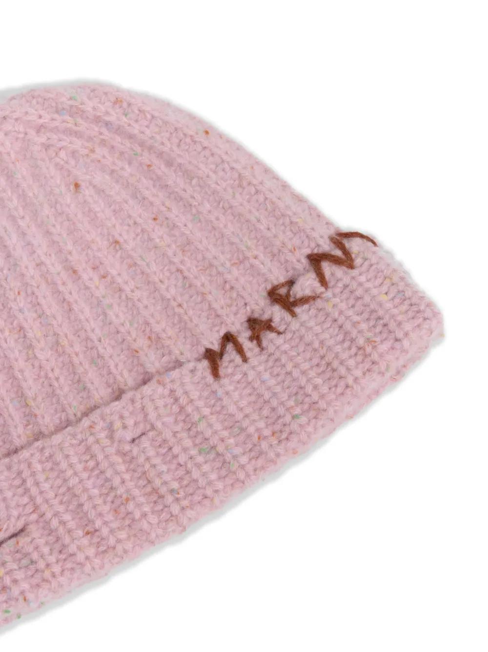 logo-embroidered ribbed-knit beanie Product Image