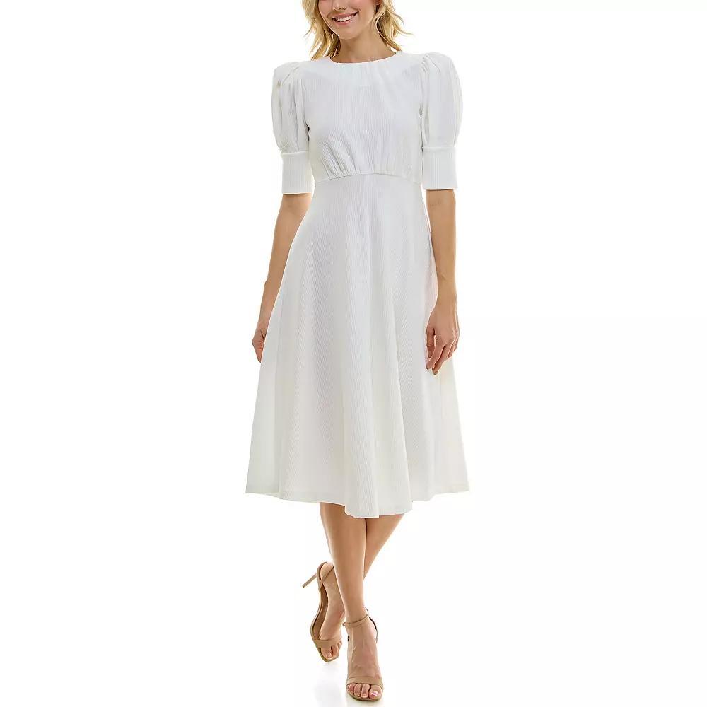 Women's Bleecker 126 Ottoman Knit Midi Dress, Ivory Product Image