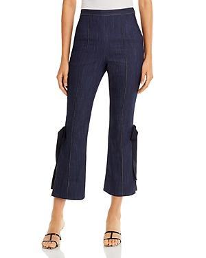 Lou Side-Split Denim Pants Product Image